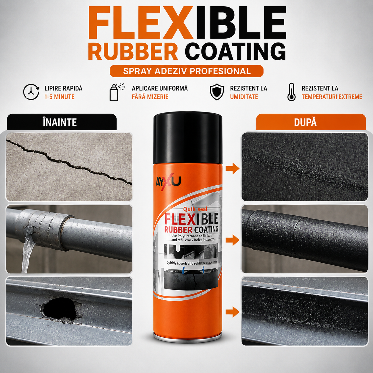 Flexible™ ⭐| OFERTA 1+1 GRATIS Adeziv Spray Profesional 700ml