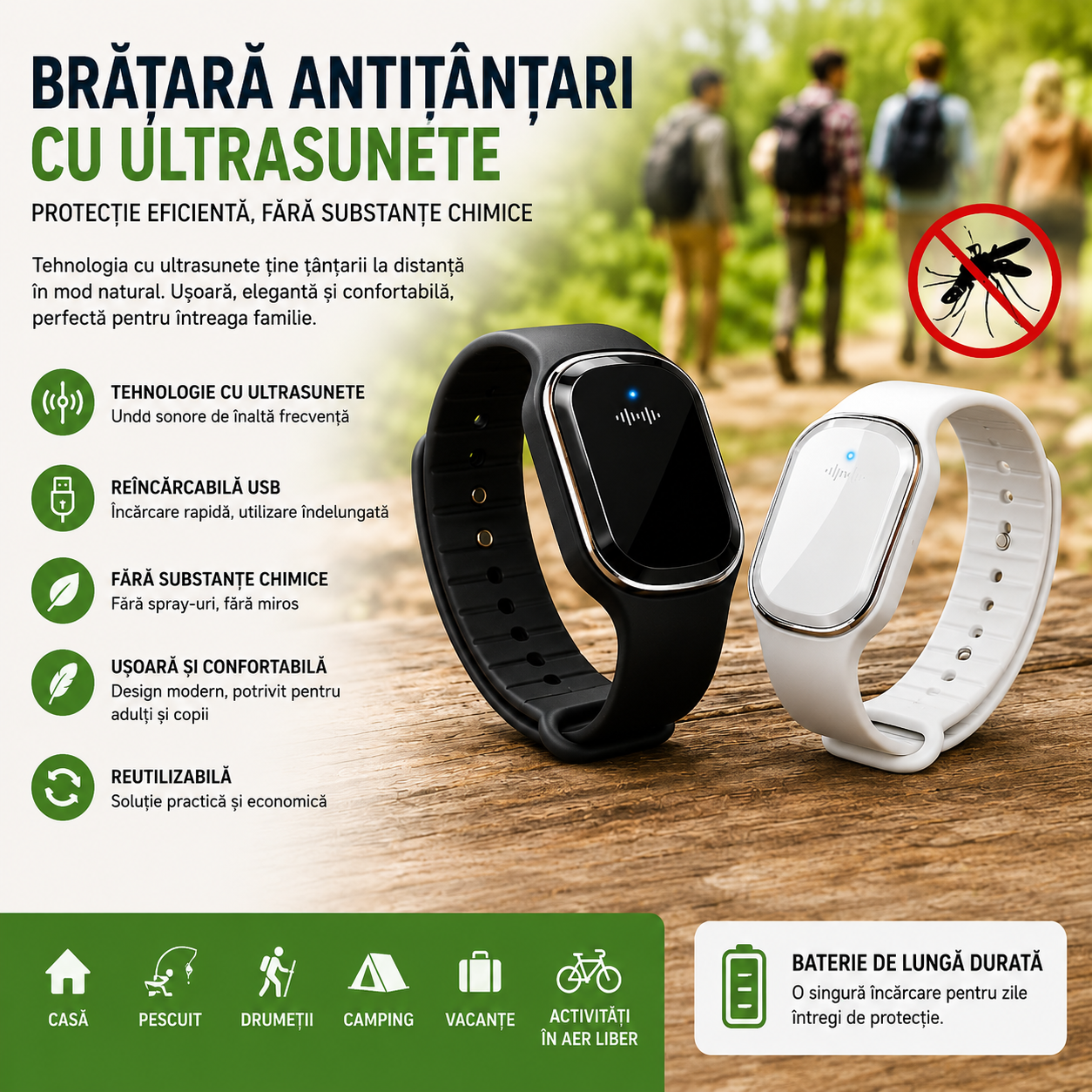 Anti-Tantari™ ⭐| OFERTA 1+1 GRATIS Bratara cu Ultrasunete